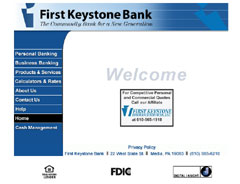 First Keystone Bank Screen Shot