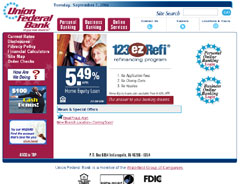 Union Federal Bank Screen Shot
